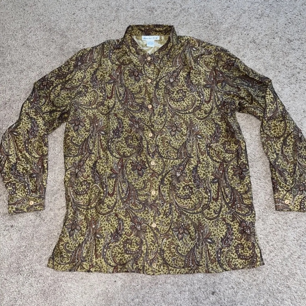 Vintage 90s Anna and Frank Silk Blouse